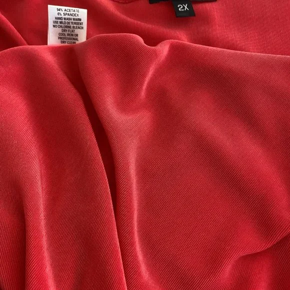 Vikki Vi Bright Red Duster 2X - Picture 4 of 8